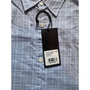 California Shirt Co. Plaid Button Up Short Sleeve Casual Shirt Navy‎ M